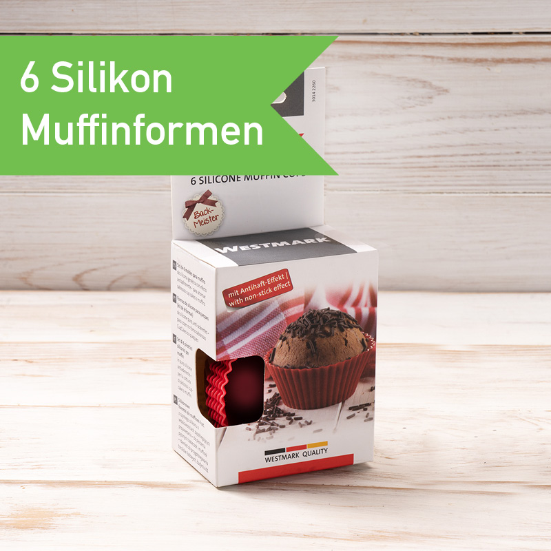 6 Silikon Muffinformen