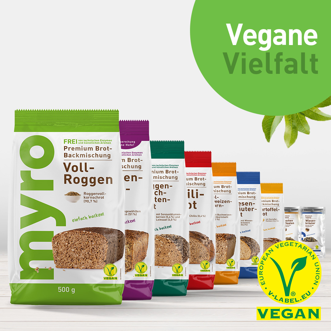 Bundle Vegane Vielfalt  - 7 Veganes Brotbackmischung Set
