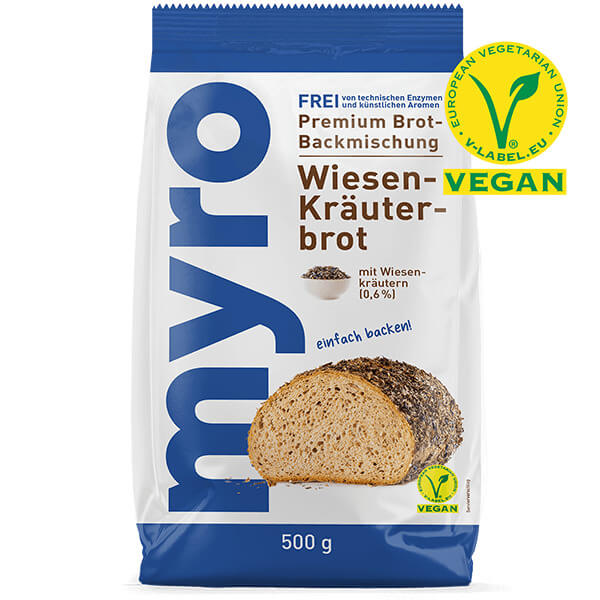 Premium Vegane Backmischungen Wiesen-Kräuterbrot