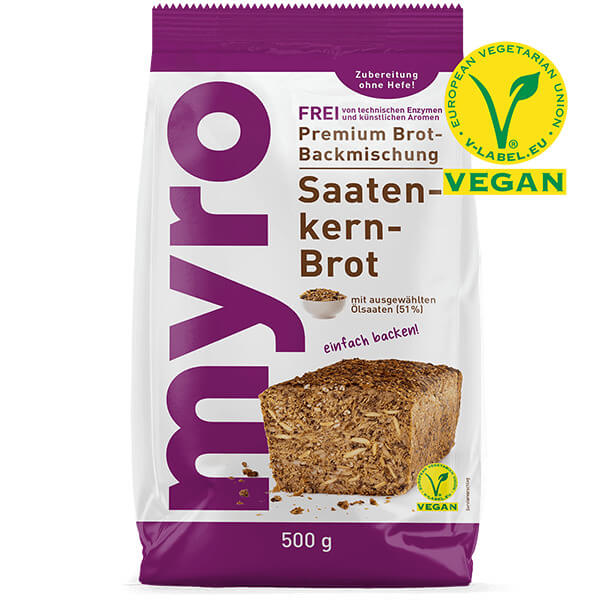 Premium Vegane Backmischungen Saatenkern-Brot – ohne Mehl